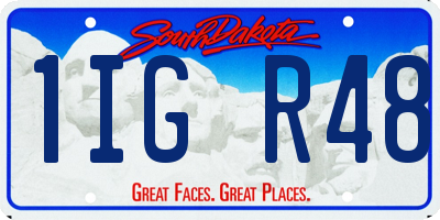 SD license plate 1IGR48