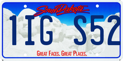 SD license plate 1IGS52