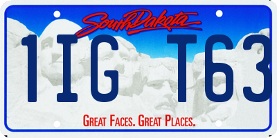 SD license plate 1IGT63