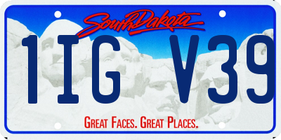 SD license plate 1IGV39