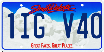 SD license plate 1IGV40