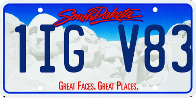 SD license plate 1IGV83