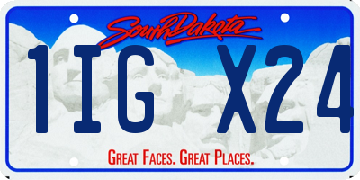 SD license plate 1IGX24