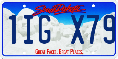 SD license plate 1IGX79