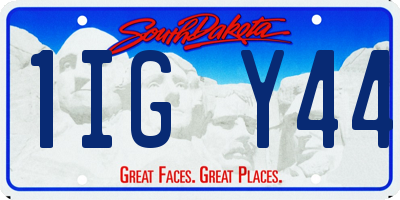 SD license plate 1IGY44