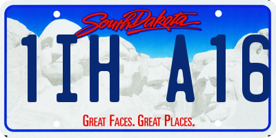 SD license plate 1IHA16