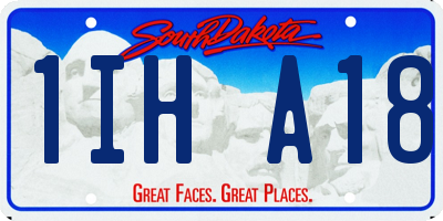 SD license plate 1IHA18