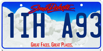 SD license plate 1IHA93