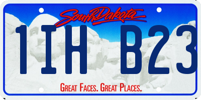SD license plate 1IHB23