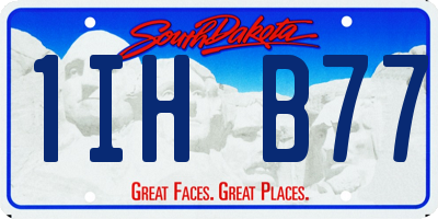 SD license plate 1IHB77