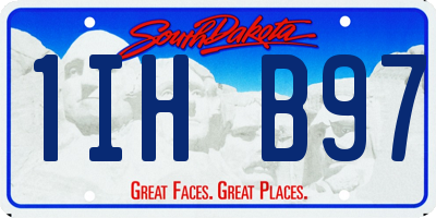 SD license plate 1IHB97