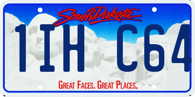 SD license plate 1IHC64