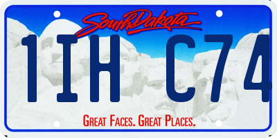 SD license plate 1IHC74