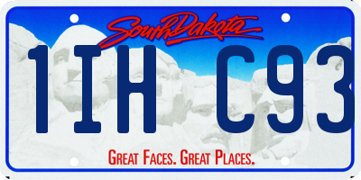 SD license plate 1IHC93