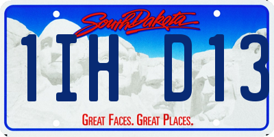 SD license plate 1IHD13