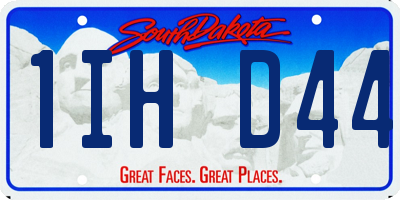 SD license plate 1IHD44