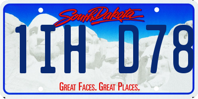 SD license plate 1IHD78