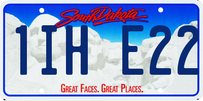SD license plate 1IHE22