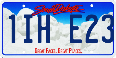 SD license plate 1IHE23