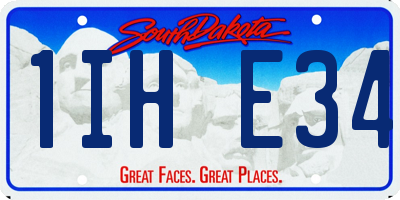 SD license plate 1IHE34