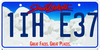 SD license plate 1IHE37