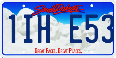 SD license plate 1IHE53