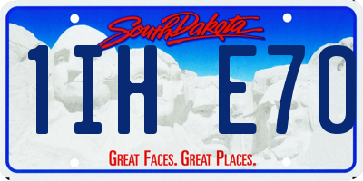 SD license plate 1IHE70