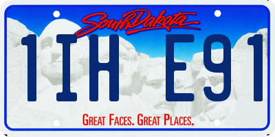 SD license plate 1IHE91