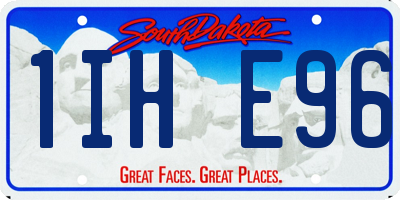 SD license plate 1IHE96