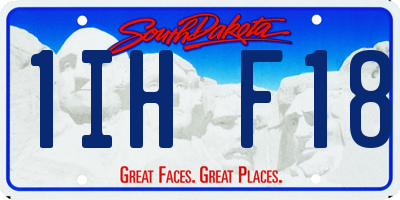 SD license plate 1IHF18