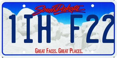 SD license plate 1IHF22