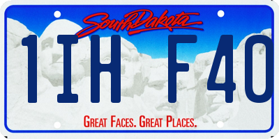 SD license plate 1IHF40