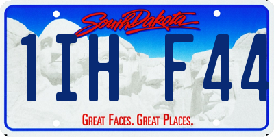 SD license plate 1IHF44