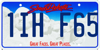 SD license plate 1IHF65