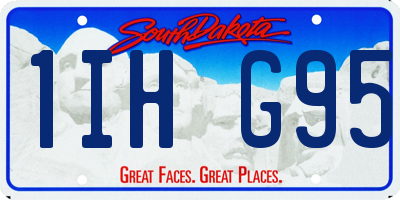 SD license plate 1IHG95