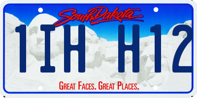 SD license plate 1IHH12