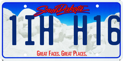 SD license plate 1IHH16