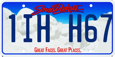 SD license plate 1IHH67