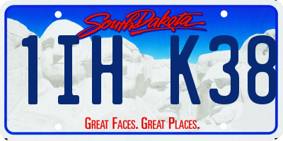 SD license plate 1IHK38
