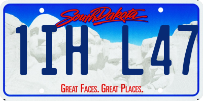 SD license plate 1IHL47