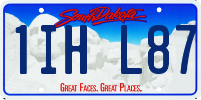 SD license plate 1IHL87