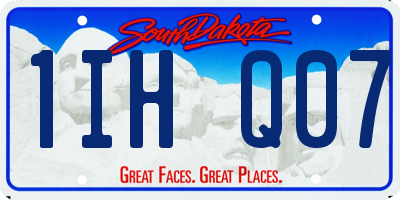 SD license plate 1IHQ07