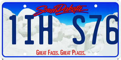 SD license plate 1IHS76
