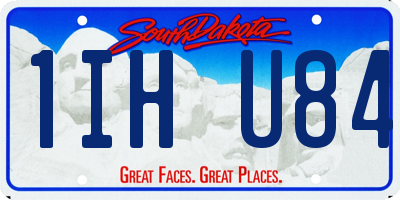 SD license plate 1IHU84
