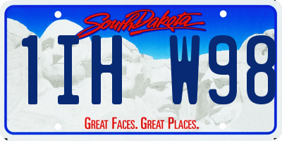 SD license plate 1IHW98