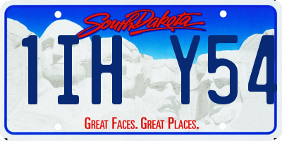 SD license plate 1IHY54