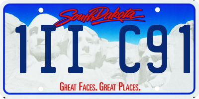 SD license plate 1IIC91