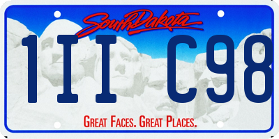 SD license plate 1IIC98