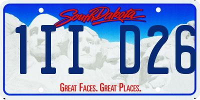 SD license plate 1IID26