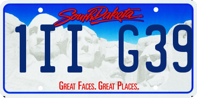 SD license plate 1IIG39